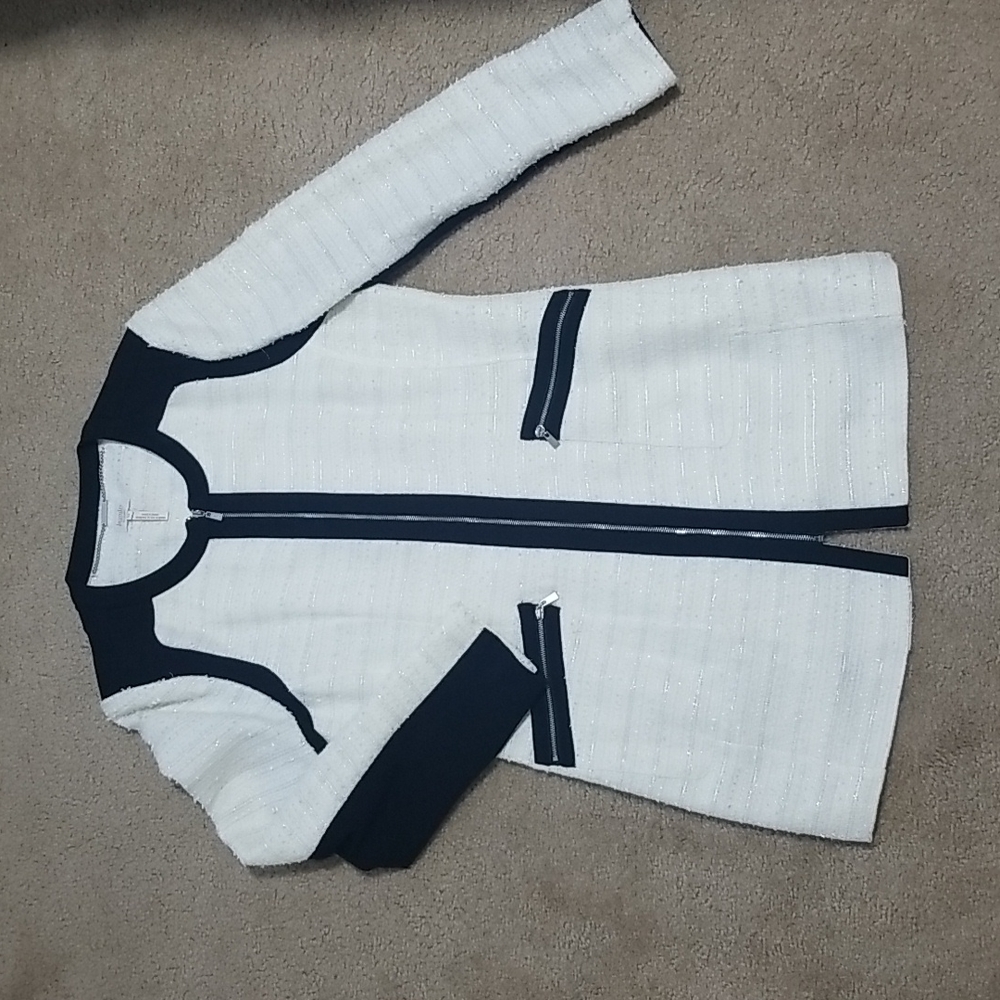 Ivory/Black Spring Coat